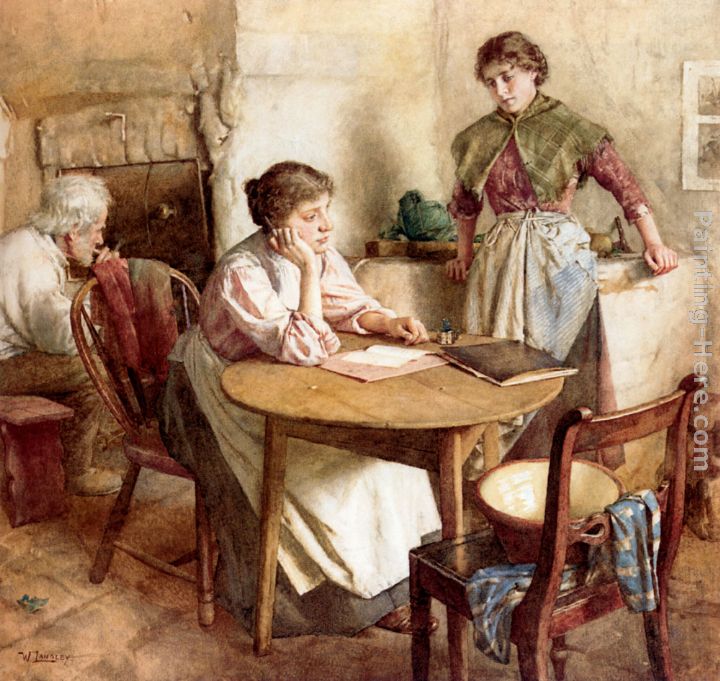 Thoughts Far Away painting - Walter Langley Thoughts Far Away art painting